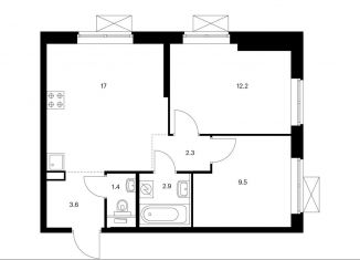 Продается 2-ком. квартира, 48.9 м2, Москва, Новохохловская улица, 15с2, ЖК Новохохловская 15