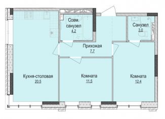 Продается двухкомнатная квартира, 59.3 м2, Ижевск, жилой район Культбаза