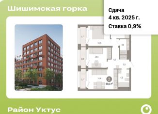 2-комнатная квартира на продажу, 68.1 м2, Екатеринбург, ЖК Шишимская Горка, Благодатская улица