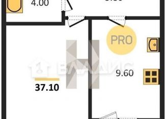 Продается однокомнатная квартира, 37.1 м2, Калининград, ЖК Новый Город, Новгородская улица, 3Ак6