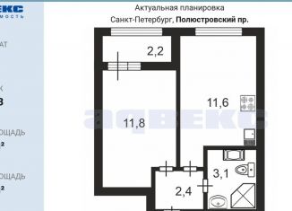 1-комнатная квартира на продажу, 31 м2, Санкт-Петербург, метро Лесная