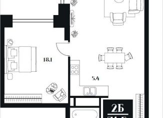 Продается 2-комнатная квартира, 74.5 м2, Москва, улица Серпуховский Вал, 1, улица Серпуховский Вал