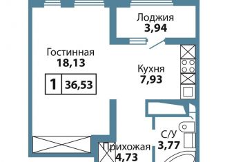 Продается однокомнатная квартира, 36.5 м2, Оренбург, Северный проезд, 23