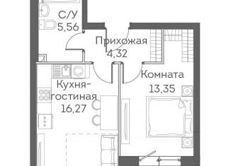 1-комнатная квартира на продажу, 40.8 м2, Москва, жилой комплекс Аквилон Митино, к4, ЖК Аквилон Митино