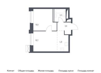 Двухкомнатная квартира на продажу, 31.8 м2, Москва, Верейская улица, 41с88, Можайский район