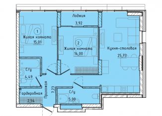 Продажа 2-комнатной квартиры, 75.4 м2, Екатеринбург, Машинная улица, 1В/2, ЖК Клевер Парк