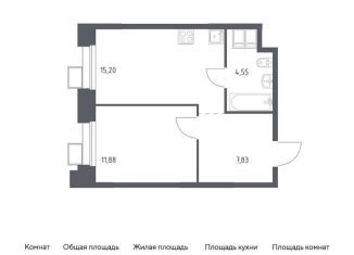 Продается 1-комнатная квартира, 39.5 м2, Москва, многофункциональный комплекс Тропарево Парк, к2.4