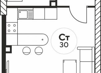 Продам квартиру студию, 30 м2, Ростов-на-Дону, Ашхабадский переулок, 2/46, ЖК Ленина, 46