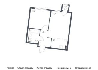 Продается 2-комнатная квартира, 38.2 м2, Москва, жилой комплекс Молжаниново, к1, метро Пятницкое шоссе