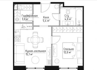 Продажа однокомнатной квартиры, 39.5 м2, Москва, метро Серпуховская