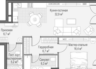 Продажа 1-комнатной квартиры, 76 м2, Москва, 3-й Обыденский переулок, 1с2, район Хамовники
