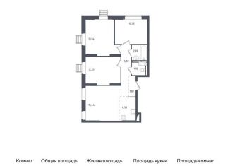 Продажа 4-комнатной квартиры, 70.5 м2, посёлок Мирный, жилой комплекс Томилино Парк, к5.1