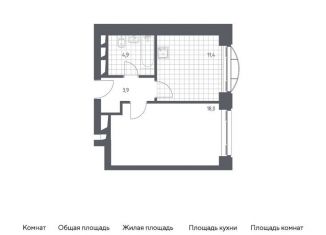 Продается однокомнатная квартира, 38.2 м2, Москва, жилой комплекс Новоданиловская 8, к2, Донской район