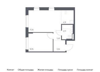 Продам 1-комнатную квартиру, 40.8 м2, поселение Рязановское, жилой комплекс Подольские Кварталы, к3