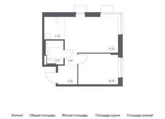 Продается однокомнатная квартира, 40.8 м2, поселение Рязановское, жилой комплекс Подольские Кварталы, к3