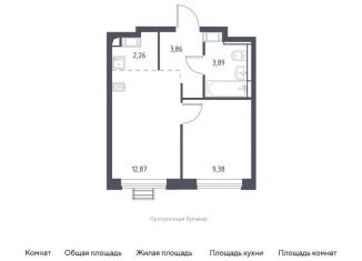 Продается однокомнатная квартира, 32.3 м2, Московская область, жилой комплекс Прибрежный Парк, к6.1