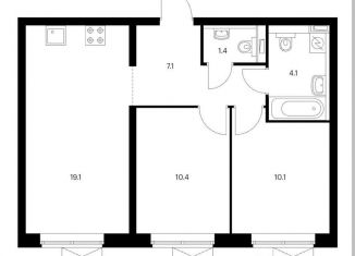 Продажа 2-комнатной квартиры, 52.2 м2, Москва, жилой комплекс Сигнальный 16, 1.3, метро Владыкино