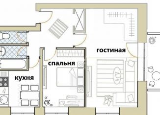 2-комнатная квартира на продажу, 41.4 м2, Гатчина, улица Новосёлов, 5