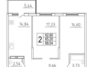 Продам 2-комнатную квартиру, 67.7 м2, Самара, улица Дыбенко, 5, метро Спортивная