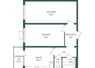 Продается 2-комнатная квартира, 56.7 м2, Москва, район Чертаново Южное, Варшавское шоссе, 170Ек2