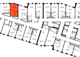 Продажа квартиры студии, 21.6 м2, Санкт-Петербург, проспект Энергетиков, 6к2, муниципальный округ Малая Охта