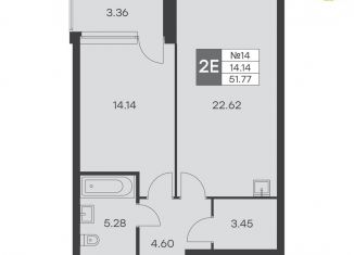 Продажа 1-ком. квартиры, 51.8 м2, Екатеринбург, улица Громова, 26, метро Чкаловская