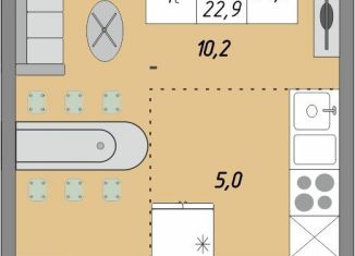 Продам 1-ком. квартиру, 24.9 м2, Оренбург, жилой комплекс Осенний Лист, 1, ЖК Осенний Лист