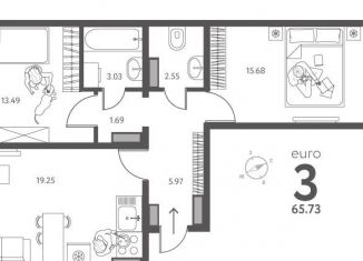 Продам двухкомнатную квартиру, 65.7 м2, Липецк