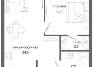 Продам 2-ком. квартиру, 47.7 м2, Москва, улица Лобачевского, 118к2, ЖК Лобачевский