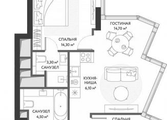 Продам трехкомнатную квартиру, 63.1 м2, Москва, 3-й Сетуньский проезд, 4, метро Спортивная