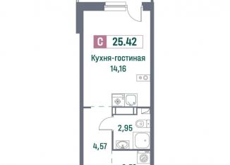 Продам квартиру студию, 25.4 м2, Мурино