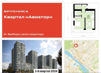 Продам 1-комнатную квартиру, 59.6 м2, Новосибирск, Заельцовский район, жилой комплекс Авиатор, 2