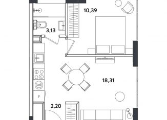 Продам 2-ком. квартиру, 34 м2, Москва, Окружной проезд, 10Г, станция Измайлово