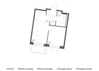 Продам однокомнатную квартиру, 32.9 м2, Москва