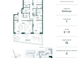 Продажа 3-ком. квартиры, 147.6 м2, Москва, район Покровское-Стрешнево