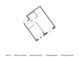 Продаю 1-комнатную квартиру, 40.8 м2, Москва