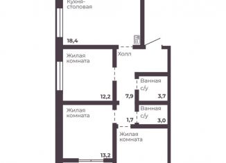 3-ком. квартира на продажу, 71.6 м2, Челябинская область