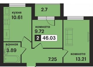 Продам двухкомнатную квартиру, 46 м2, Владимирская область