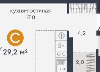 Продажа квартиры студии, 29.2 м2, Екатеринбург