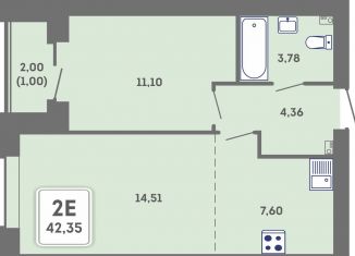 Продается 2-комнатная квартира, 42.4 м2, Пермский край