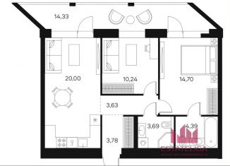 2-ком. квартира на продажу, 68 м2, Москва, Автозаводская улица, 26