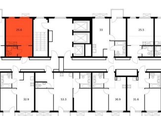 Продажа квартиры студии, 25.6 м2, деревня Новое Девяткино, ЖК Заречный Парк