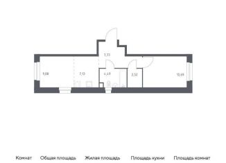 1-ком. квартира на продажу, 44.5 м2, деревня Столбово, жилой комплекс Эко Бунино, 13