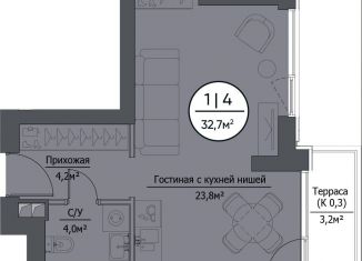 Продается квартира студия, 33 м2, Москва, 2-й Сетуньский проезд, 4, район Раменки