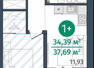 Продам однокомнатную квартиру, 34.4 м2, Тюменская область