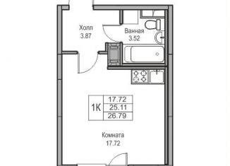 Продам квартиру студию, 25.1 м2, Санкт-Петербург, Ивинская улица, 1к2