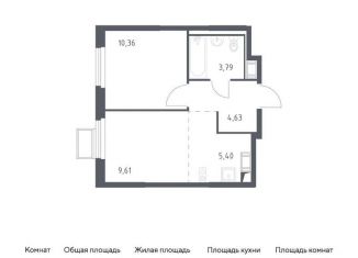 Продаю 1-ком. квартиру, 33.8 м2, Московская область, жилой комплекс Горки Парк, к4.1