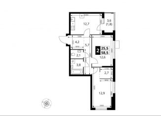 Продажа 2-комнатной квартиры, 58.5 м2, Москва, проезд Воскресенские Ворота, Тверской район