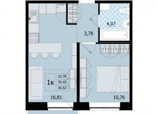 Продаю 1-комнатную квартиру, 36.5 м2, Бугры