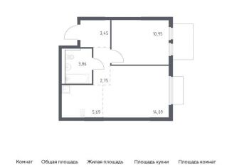 Продажа 1-комнатной квартиры, 40.8 м2, Московская область, проспект Василия Мамрова, 6